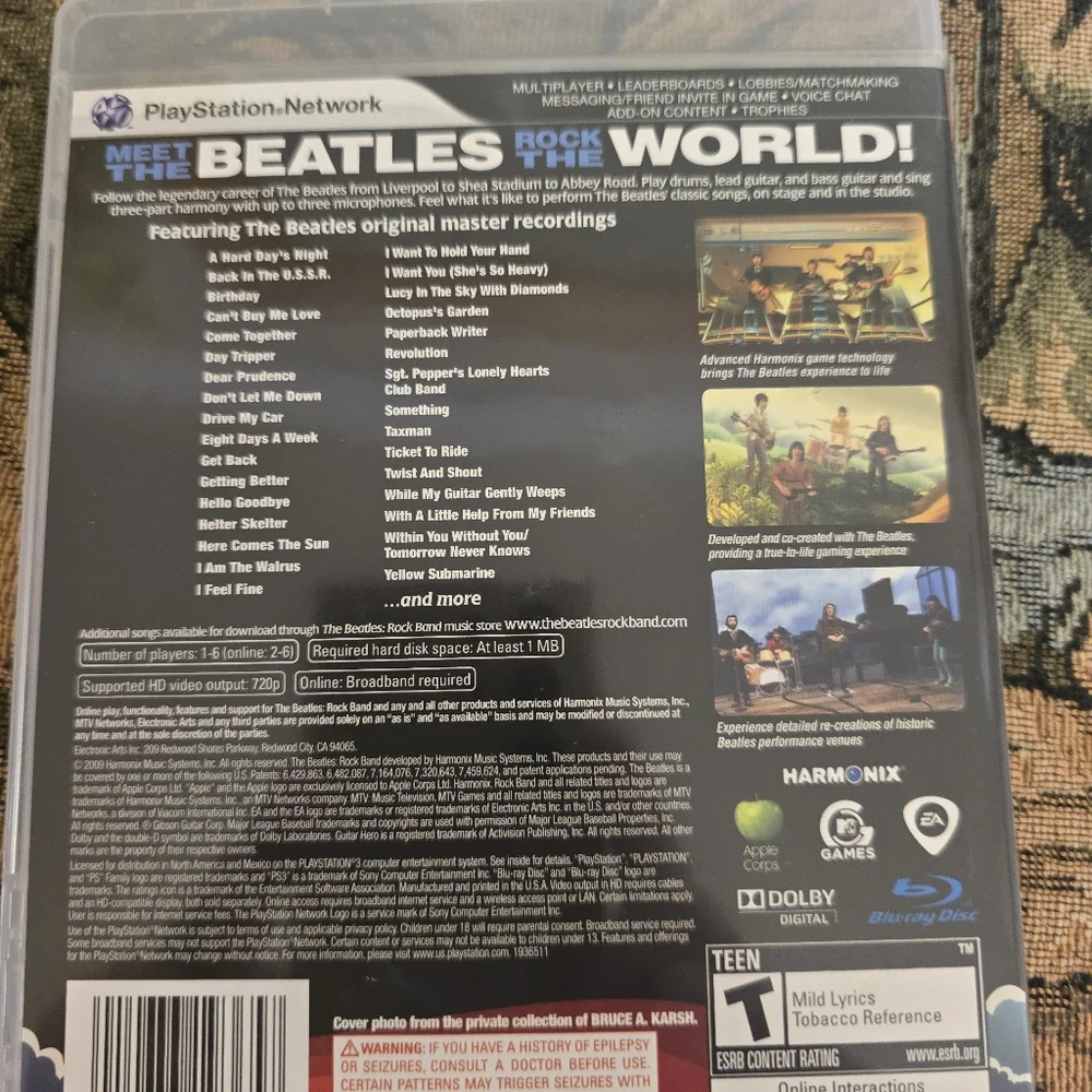 The Beatles Rock Band for PlayStation 3 like new